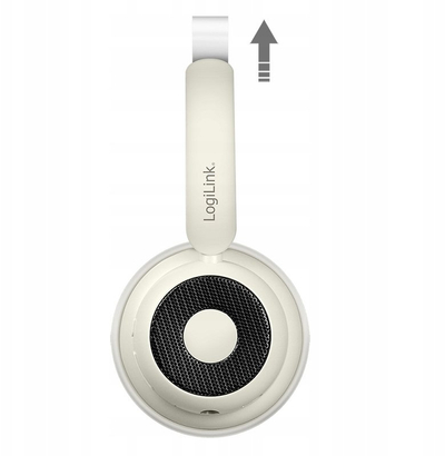 Kufje LogiLink BT 6.0, pa tela, on ear, krem