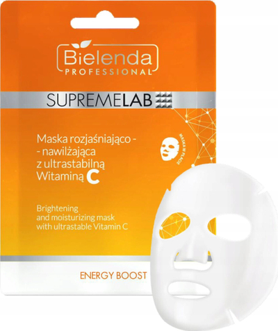 Maskë fytyre Bielenda Supremelab Energy Boost, ndriçuese dhe hidratuese, vitaminë C, 1 copë
