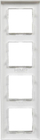 Kornizë katërfishe Legrand Niloe Step, 86 x 299mm, alumin i furçuar