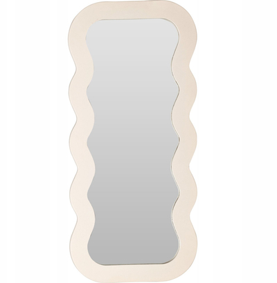 Pasqyrë dekorative Home Styling Collection, kornizë me valë, 37 x 80 cm, bezhë