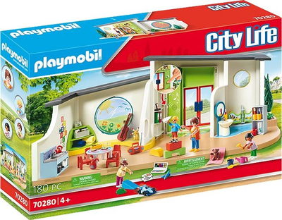 Set loje Playmobil City Life Rainbow Daycare 70280, 180 copa, 4+