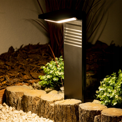 Llambë solare kopshti Lumiled HORIUS, 41 cm, 4000K, IPX4, e zezë