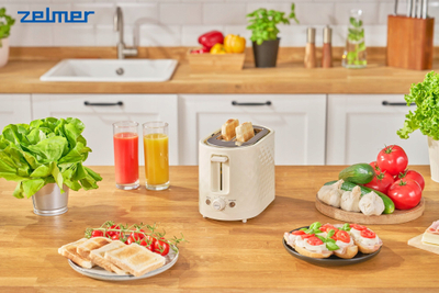 Toaster Zelmer ZTS7632F, 2 feta, me rregullim pjekje, i bardhë