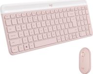 Set tastierë dhe maus Logitech MK470 Slim, wireless, rozë