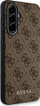 Mbrojtëse telefoni Guess 4G Metal Logo për Samsung Galaxy A36, TPU PC, kafe