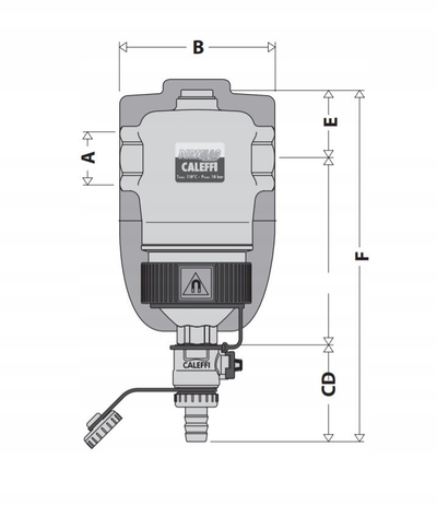 Filtër decantues Caleffi 5463, me magnet, 1 1/4", prej bronzi