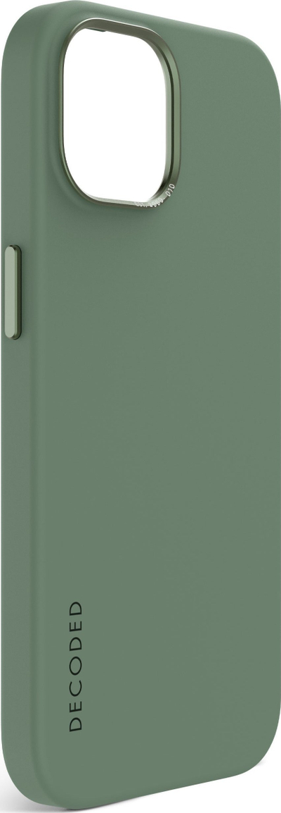 Kuti telefoni Decoded Silicone Backcover për iPhone 15 Plus, MagSafe, jeshile Sage