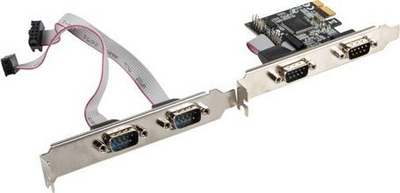 Kartela kontrolluese Lanberg PCI Express COM 9Pin x4 (PCE-DB9-004)