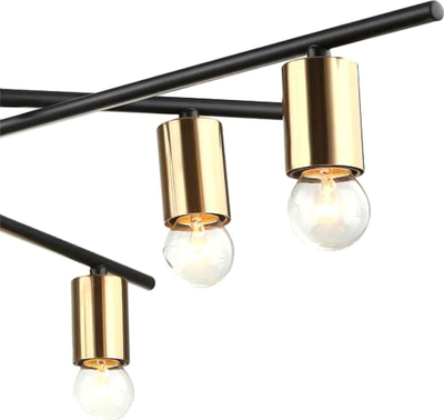 Llambadar tavanor Netlighting industrial retro, 6xE27, metal, bronz e zi
