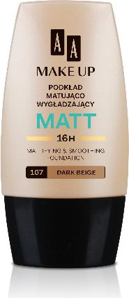 Fondacion për makijazh AA Make up Matt Mattifying 107 Dark Beige, 30ml