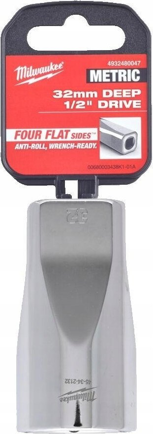 Çelës goditës Milwaukee Metric 4932480048, 1/2", 36mm i thellë, metalik