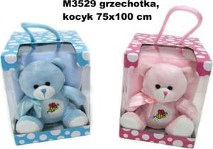 Arush pelushi Sun Day Teddy Bear 154606, me batanije 75 x 100 cm, 2 ngjyra