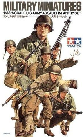 Figurina ushtarake Tamiya U.S. Army Assault Infantry, set modelimi 1:35, plastike, shumëngjyrëshe
