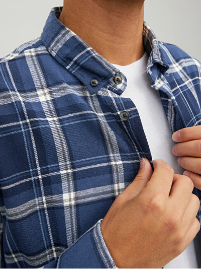 Këmishë JACK&JONES JJECLASSIC Slim Fit, e kaltër