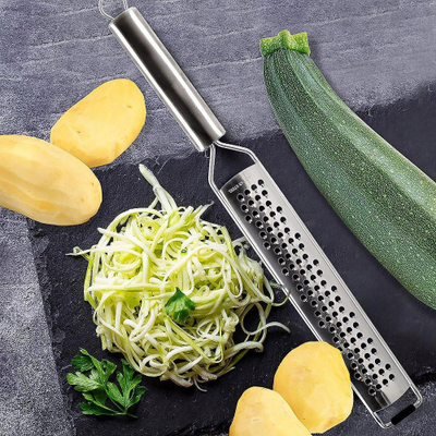 Rallë e sheshtë kuzhine Pa brand, 38 cm, çelik inox, argjendtë