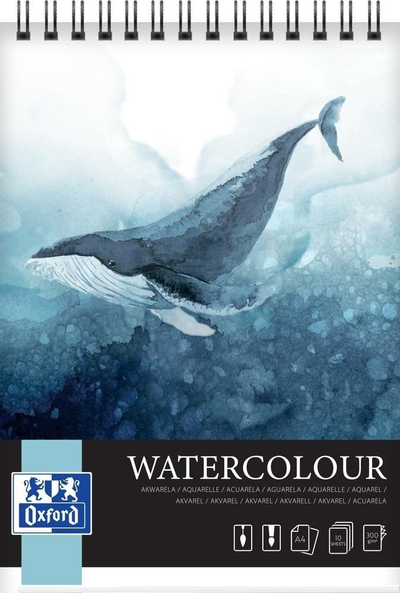 Bllok akuareli Oxford Watercolour, A4, 300g, 10 fletë