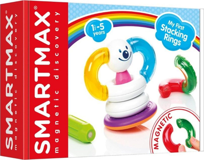 Lodër ndërtimi SmartMax My First Stacking Rings, unaza magnetike, shumëngjyrëshe