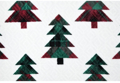 Mbulesë pemë Krishtlindjeje Feeric Christmas, pelush poliestër, D 90cm, e bardhë me dekor