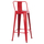 Stol bari MELITA HM8643.04, metal, 100cm, i kuq