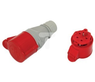 Tarel Преносен Изолационен Приклучок 32A 400V Црвен 3P+N+Z IP44