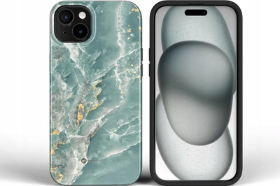 Kapak telefoni Forcell F-Protect Mirage për iPhone 16 Pro Max, MagSafe, mbrojtje ushtarake, mermer jeshil