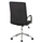 Karrige zyre Josef velur e zezë inox bazë 58×61×105–113 cm (HM1181.04), zezë