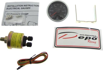 Manometër presioni vaji Depo CSM 52mm, sensor i përfshirë, ndriçim i bardhë