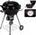 Grill qymyri ProGarden Kettle, me kapak dhe termometër, me rrota, i zi