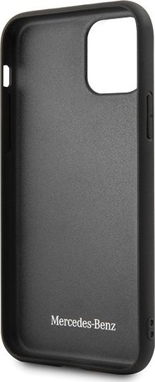 Mbrojtëse telefoni Mercedes-Benz Urban Line për iPhone 11 Pro, lëkurë natyrale, hardcase, e zezë