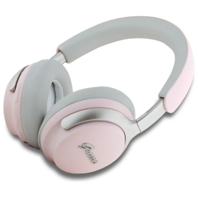 Kufje pa tela Guess DB Metal Script, Bluetooth 5.4, ANC, rozë