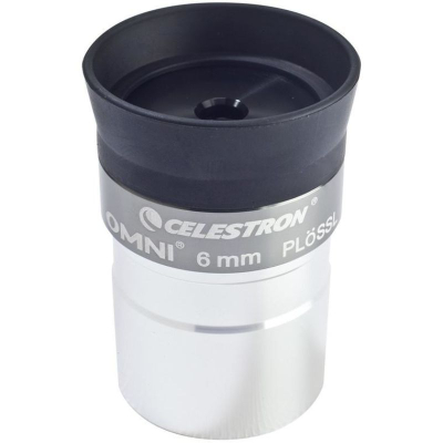 Okular teleskopi Celestron Omni, 6mm, metalik, i zi me argjend