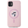 Заштитна маска за телефон Karl Lagerfeld Karl &amp; Choupette MagSafe, силикон, за iPhone 11, розова