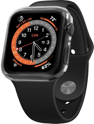 Mbrojtëse FIXED Pure me xham mbrojtës për Apple Watch 45mm, e tejdukshme