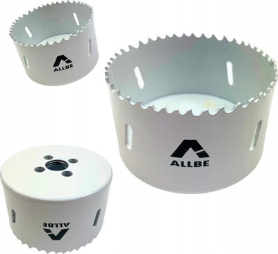 Frezë rrethore metali ALLBE Bimetal, 76mm, HSS, e bardhë