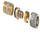 Bit i filetuar çmontues TDM Brass 1430E18X3/4SU, për çelës soket, metal, i artë