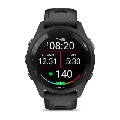 Orë sportive Garmin Forerunner 265, GPS, monitor rrahjesh zemre, e zezë