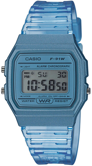 Orë dore Casio Collection Vintage F-91WS-2EF (007), e kaltër