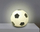 Dritë nate ANSMANN LED Silicone Soccer Ball, USB, me bateri rikarikueshme, bardh e zi