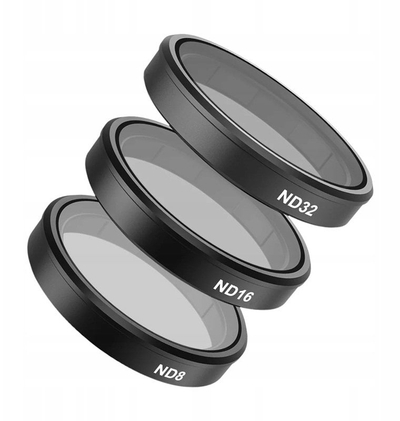 Set filtrash TELESIN CPL ND8 ND16 ND32 për DJI Osmo Action 3 4 5 Pro, xham AGC