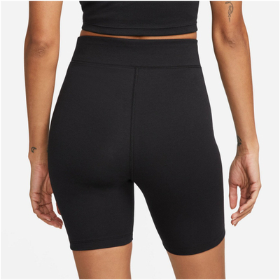 Shorc bikesh për goca Nike Sportswear Classics, bel i lartë, elastik, të zeza
