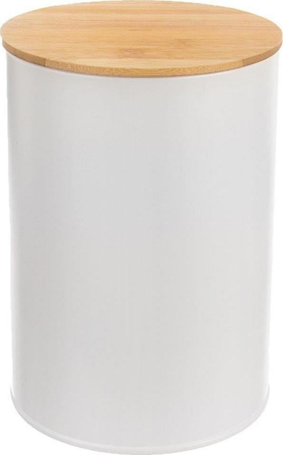 Enë metalike kuzhine Orion Whiteline, 800 ml, kapak bambuje, e bardhë
