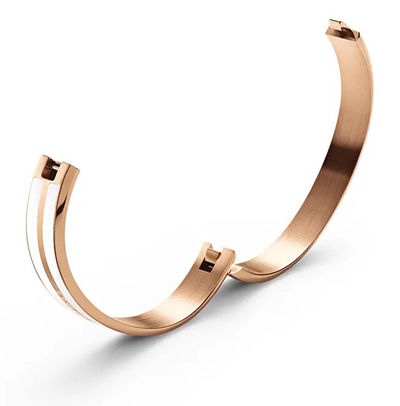 Byzylyk për femra Daniel Wellington Emalie Infinite DW0040024, i bardhë/ i artë rozë