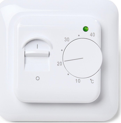Termostat Heatcom HC15, me sensor dyshemeje, i bardhë