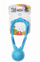 Lodër për qen TPR kettlebell me litar, 23 cm, blu