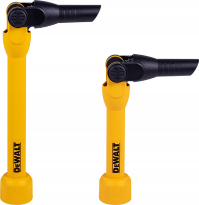 Пивотирачко продолжување за правосмукалка DEWALT DXVA00-1200E, комплет од два дела, издржлив материјал, жолто