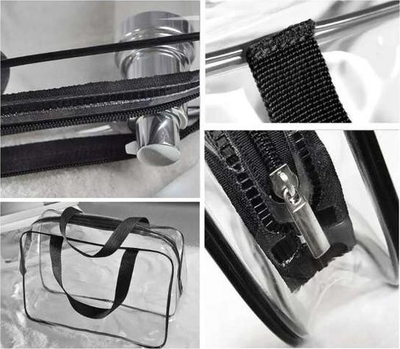 Set çantash organizuese Transparent Necessities, 3 pjesë, PVC, transparente