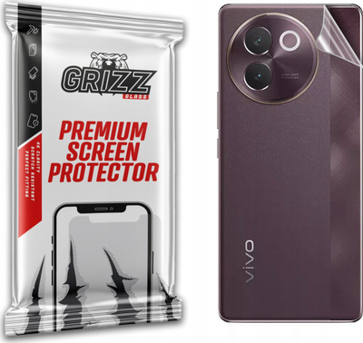 Folie mbrojtëse për pjesën e pasme Grizz SatinSkin për Vivo V30e, satén, transparente