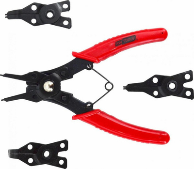 Kapëse unazash Seger AWTools AW16600, 160mm, maja të ndërroshme, 4 copë