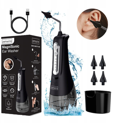 Irigator për veshë Zenwire MagniSonic E5, wireless, 300 ml, i zi