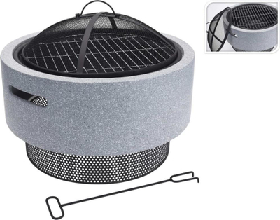 Vatër kopshti Koopman Turin, MgO, BBQ grill, gri